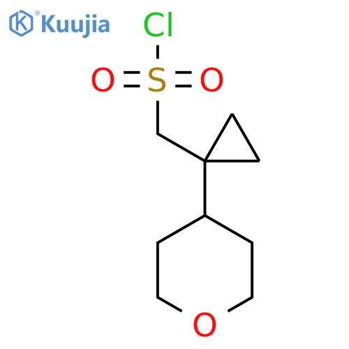 1-(oxan-4-yl)cyclopropylmethanesulfonyl chloride structure
