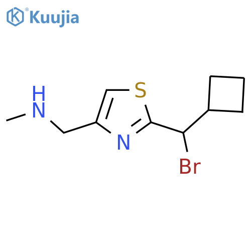 ({2-bromo(cyclobutyl)methyl-1,3-thiazol-4-yl}methyl)(methyl)amine structure