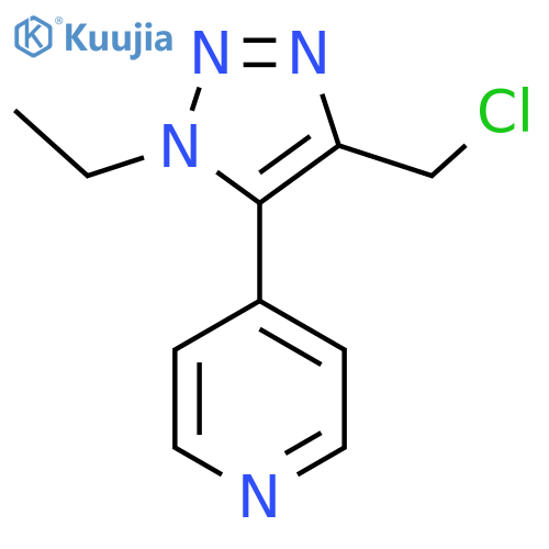 4-4-(chloromethyl)-1-ethyl-1H-1,2,3-triazol-5-ylpyridine structure