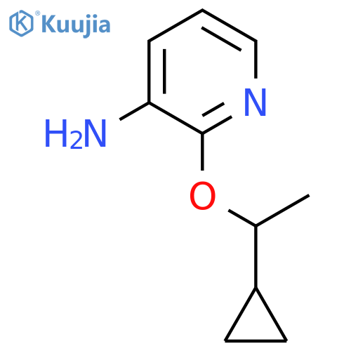 2-(1-cyclopropylethoxy)pyridin-3-amine structure