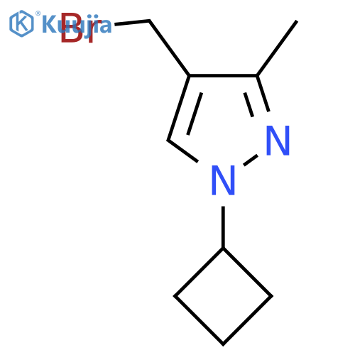 4-(bromomethyl)-1-cyclobutyl-3-methyl-1H-pyrazole structure