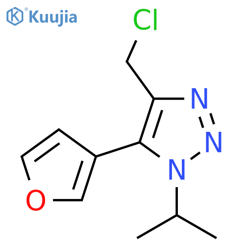 4-(chloromethyl)-5-(furan-3-yl)-1-(propan-2-yl)-1H-1,2,3-triazole structure