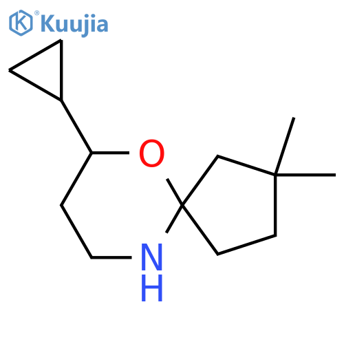 7-cyclopropyl-2,2-dimethyl-6-oxa-10-azaspiro4.5decane structure