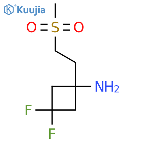 3,3-difluoro-1-(2-methanesulfonylethyl)cyclobutan-1-amine structure