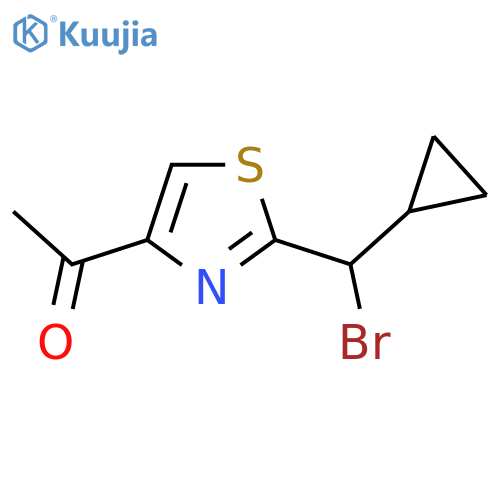 1-{2-bromo(cyclopropyl)methyl-1,3-thiazol-4-yl}ethan-1-one structure