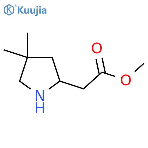 methyl 2-(4,4-dimethylpyrrolidin-2-yl)acetate structure