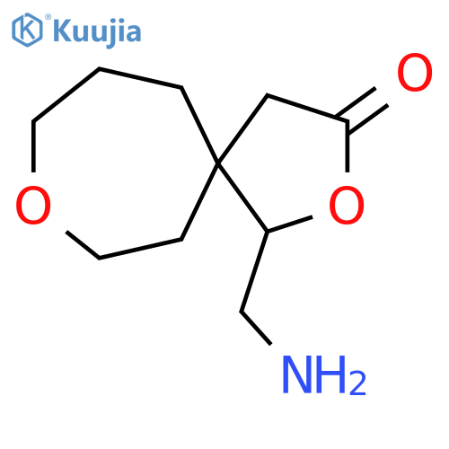 1-(aminomethyl)-2,8-dioxaspiro4.6undecan-3-one structure