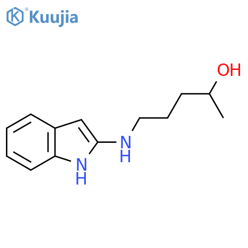 5-(1H-indol-2-yl)aminopentan-2-ol structure