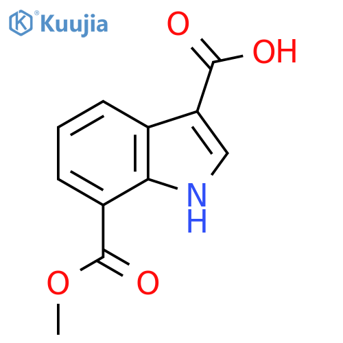 7-(methoxycarbonyl)-1H-indole-3-carboxylic acid structure