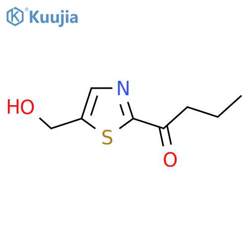1-5-(hydroxymethyl)-1,3-thiazol-2-ylbutan-1-one structure