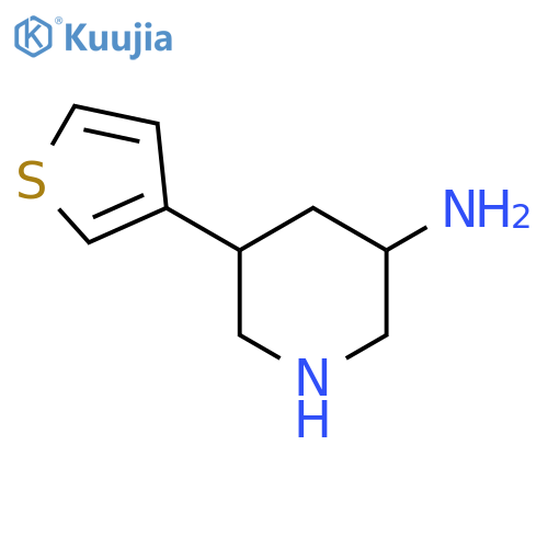 5-(thiophen-3-yl)piperidin-3-amine structure