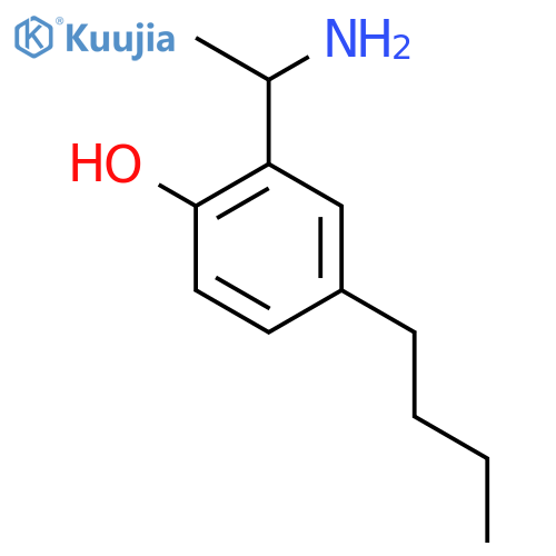 2-(1-Aminoethyl)-4-butylphenol structure