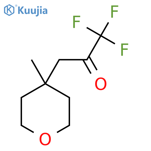 1,1,1-trifluoro-3-(4-methyloxan-4-yl)propan-2-one structure