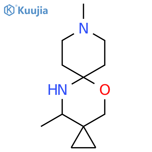 9,13-dimethyl-5-oxa-9,12-diazadispiro2.2.5^{6}.2^{3}tridecane structure