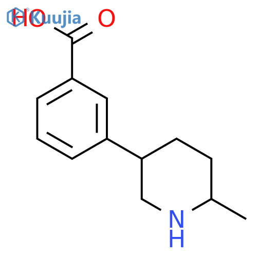 3-(6-methylpiperidin-3-yl)benzoic acid structure