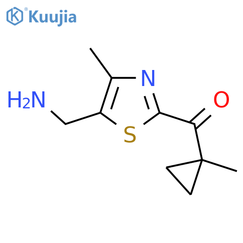 4-methyl-2-(1-methylcyclopropanecarbonyl)-1,3-thiazol-5-ylmethanamine structure