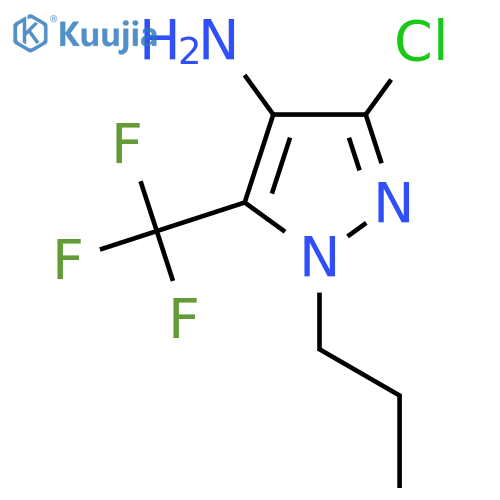 3-chloro-1-propyl-5-(trifluoromethyl)-1H-pyrazol-4-amine structure
