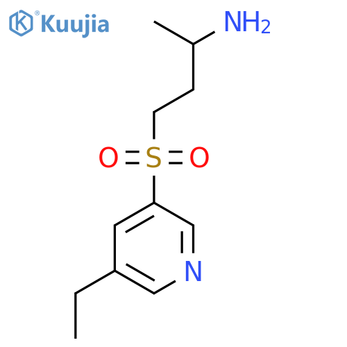 4-(5-ethylpyridin-3-yl)sulfonylbutan-2-amine structure