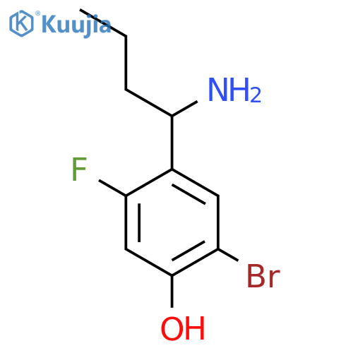 4-(1-aminobutyl)-2-bromo-5-fluorophenol structure