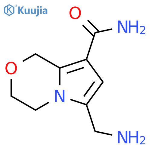 1H-Pyrrolo[2,1-c][1,4]oxazine-8-carboxamide, 6-(aminomethyl)-3,4-dihydro- structure