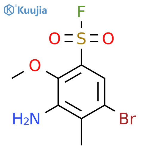 3-amino-5-bromo-2-methoxy-4-methylbenzene-1-sulfonyl fluoride structure