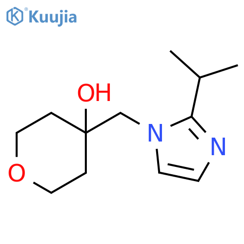 4-{[2-(propan-2-yl)-1H-imidazol-1-yl]methyl}oxan-4-ol structure