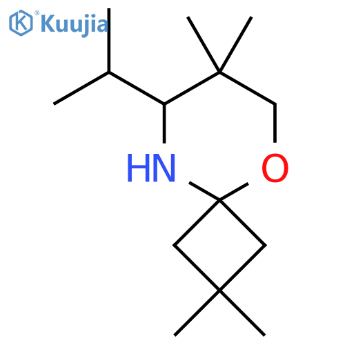 2,2,7,7-tetramethyl-8-(propan-2-yl)-5-oxa-9-azaspiro3.5nonane structure