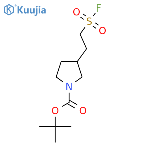 tert-butyl 3-2-(fluorosulfonyl)ethylpyrrolidine-1-carboxylate structure