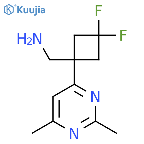 1-(2,6-dimethylpyrimidin-4-yl)-3,3-difluorocyclobutylmethanamine structure