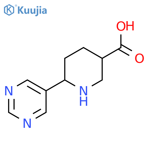 6-(pyrimidin-5-yl)piperidine-3-carboxylic acid structure