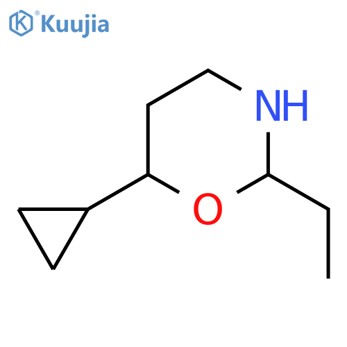 6-cyclopropyl-2-ethyl-1,3-oxazinane structure