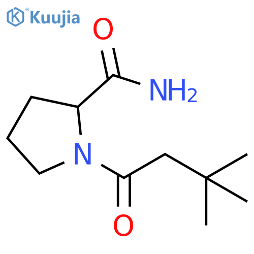 1-(3,3-dimethylbutanoyl)pyrrolidine-2-carboxamide structure