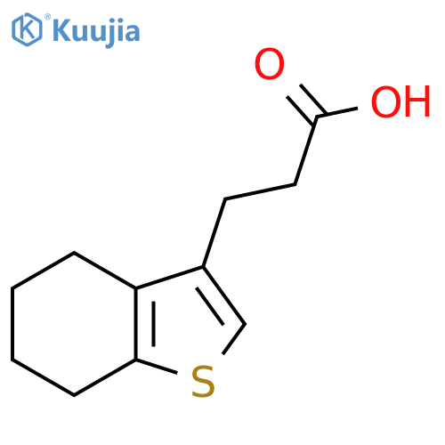 3-(4,5,6,7-tetrahydro-1-benzothiophen-3-yl)propanoic acid structure