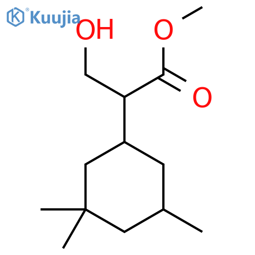 methyl 3-hydroxy-2-(3,3,5-trimethylcyclohexyl)propanoate structure
