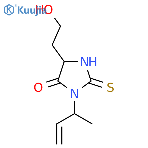 3-(but-3-en-2-yl)-5-(2-hydroxyethyl)-2-sulfanylideneimidazolidin-4-one structure