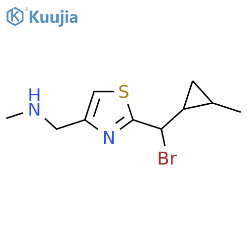 ({2-bromo(2-methylcyclopropyl)methyl-1,3-thiazol-4-yl}methyl)(methyl)amine structure