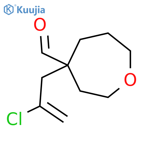 4-(2-chloroprop-2-en-1-yl)oxepane-4-carbaldehyde structure
