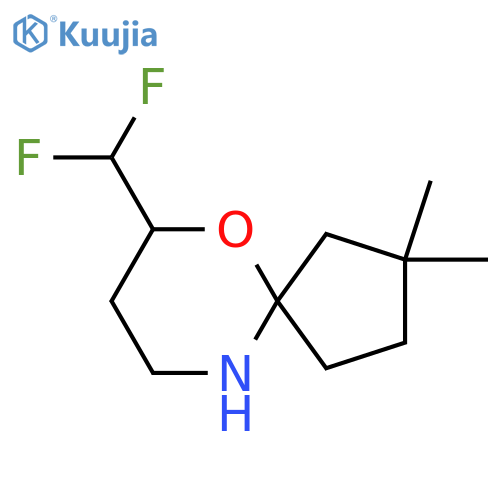 7-(difluoromethyl)-2,2-dimethyl-6-oxa-10-azaspiro4.5decane structure