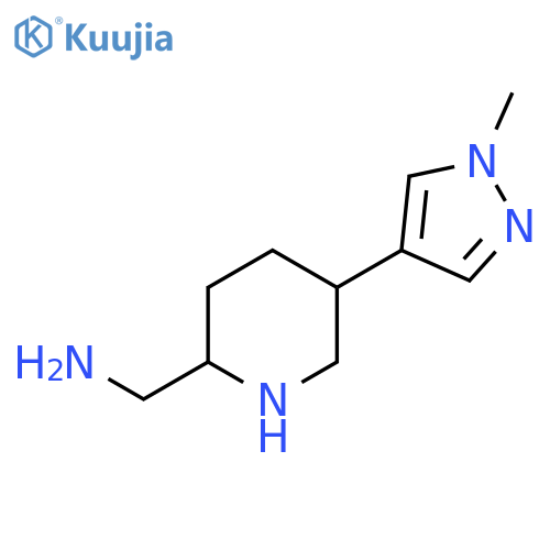 5-(1-methyl-1H-pyrazol-4-yl)piperidin-2-ylmethanamine structure
