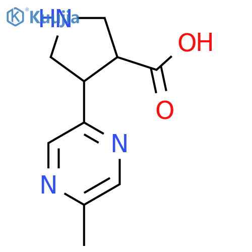 4-(5-methylpyrazin-2-yl)pyrrolidine-3-carboxylic acid structure