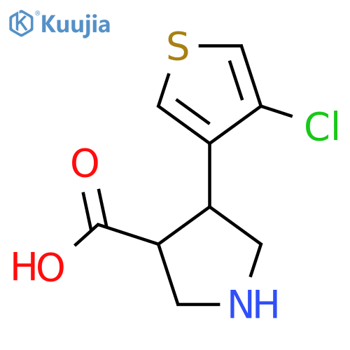 4-(4-Chlorothiophen-3-yl)pyrrolidine-3-carboxylic acid structure