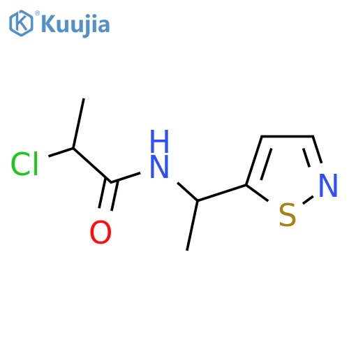 2-Chloro-N-[1-(1,2-thiazol-5-yl)ethyl]propanamide structure