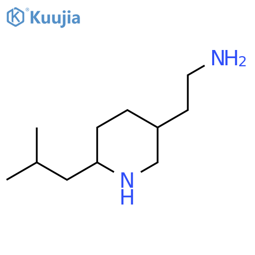 2-6-(2-methylpropyl)piperidin-3-ylethan-1-amine structure