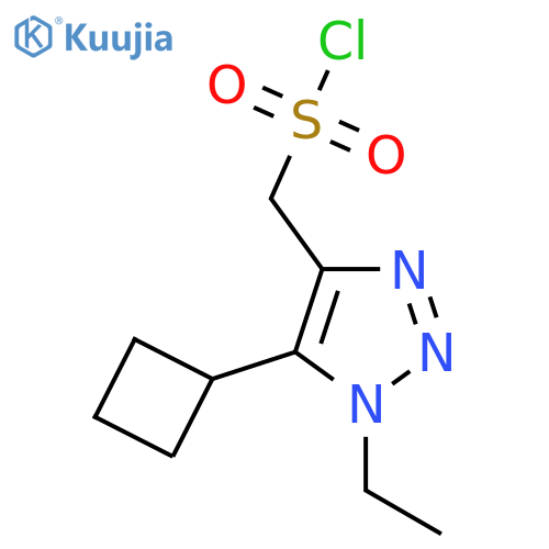 (5-cyclobutyl-1-ethyl-1H-1,2,3-triazol-4-yl)methanesulfonyl chloride structure