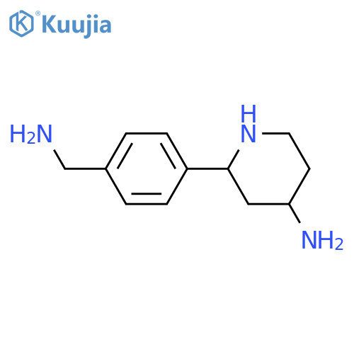 2-4-(aminomethyl)phenylpiperidin-4-amine structure