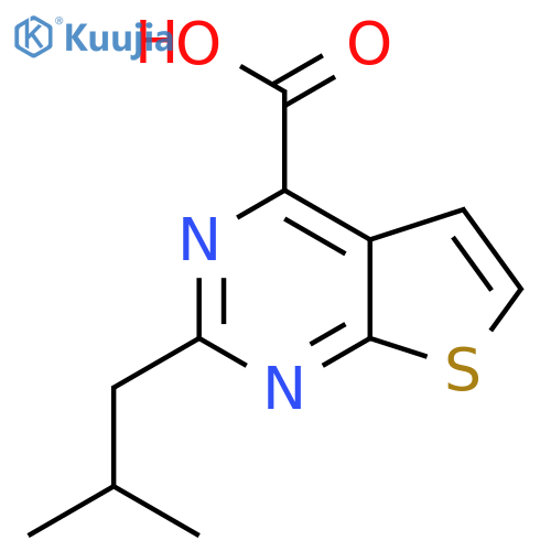 2-(2-methylpropyl)thieno2,3-dpyrimidine-4-carboxylic acid structure