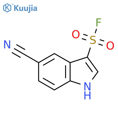 5-cyano-1H-indole-3-sulfonyl fluoride structure