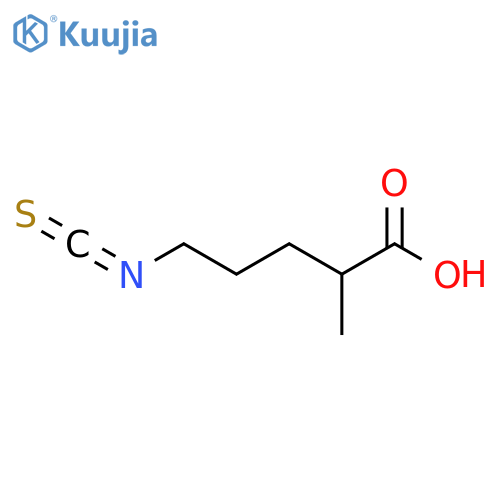 5-isothiocyanato-2-methylpentanoic acid structure