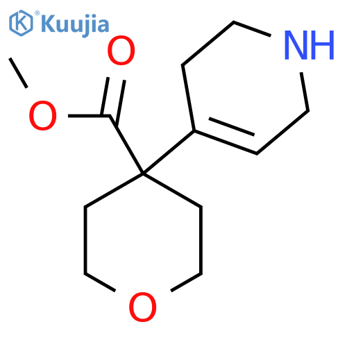 methyl 4-(1,2,3,6-tetrahydropyridin-4-yl)oxane-4-carboxylate structure
