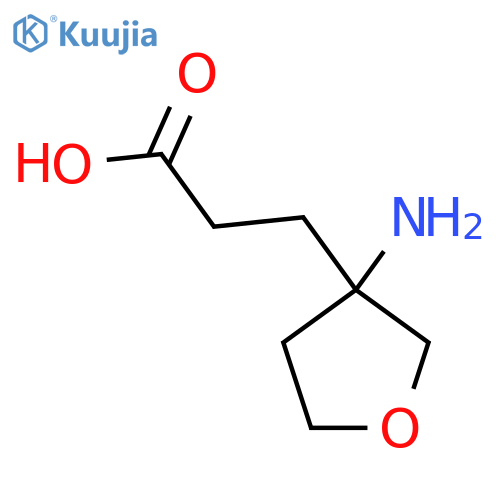3-(3-aminooxolan-3-yl)propanoic acid structure